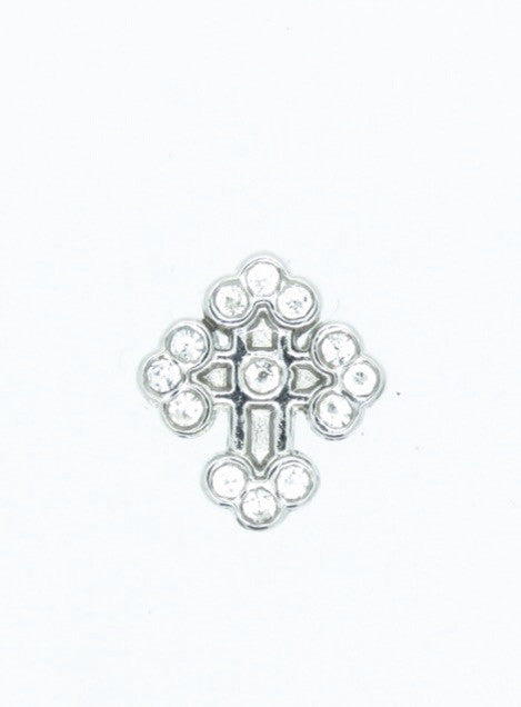 Crystal Cross floating locket charm