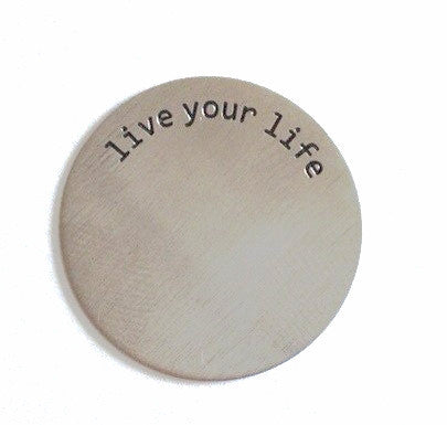 Live Your Life Floating Locket Plate - Stoney Creek Charms