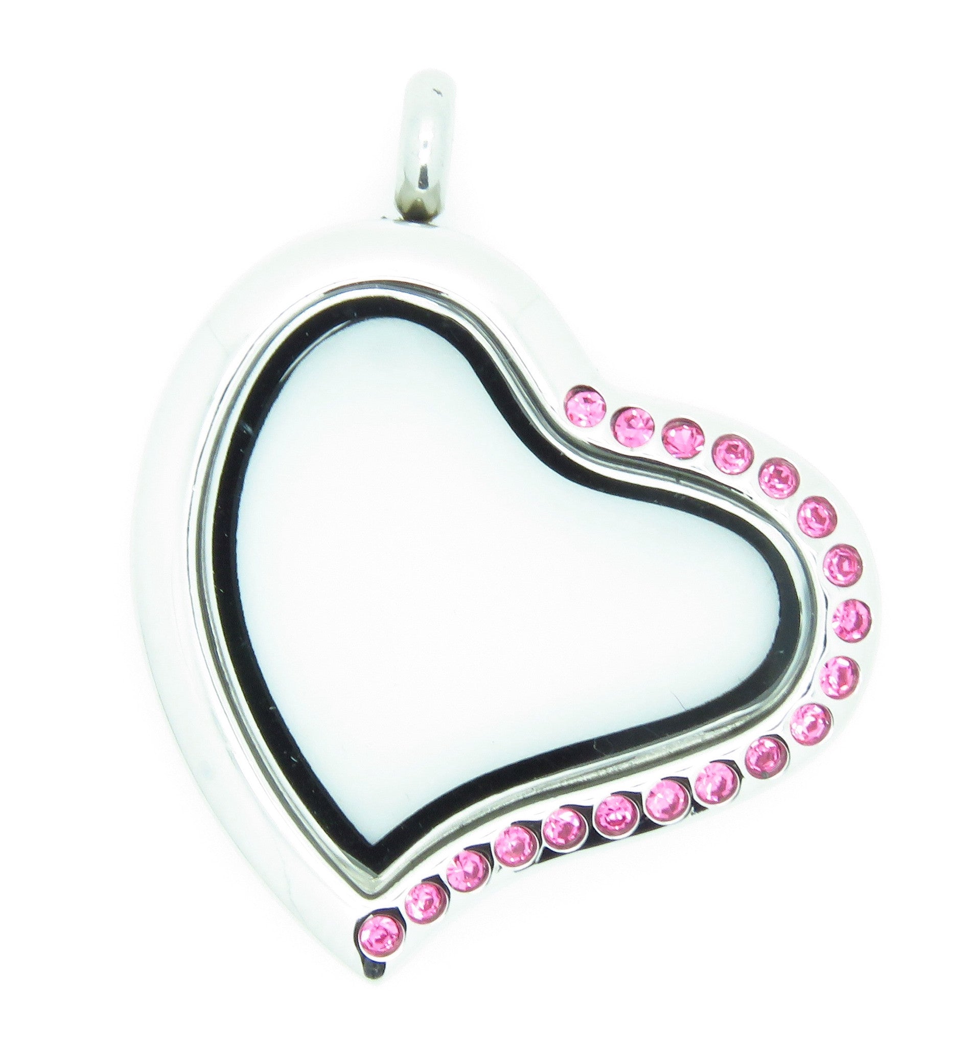 Crystal Heart Locket With Pink