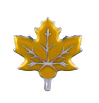 Yellow Maple Leaf Charm