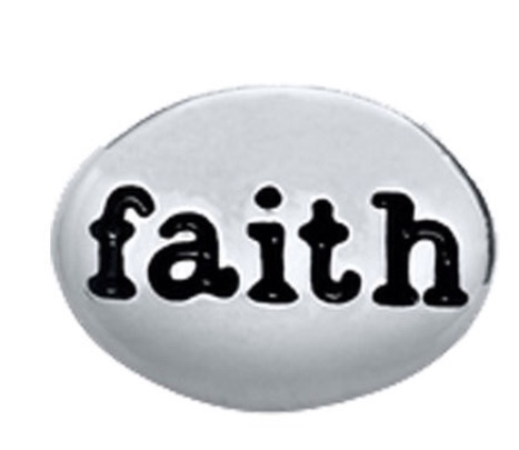 Faith floating locket charm