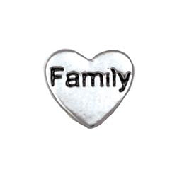 Silver family floating locket charm - Stoney Creek Charms