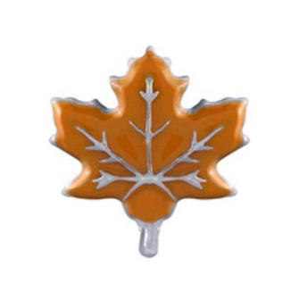 Orange Maple Leaf Floating Charm