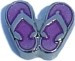 Purple flip flops floating locket charm