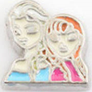 Frozen Elsa and Anna Floating Charm