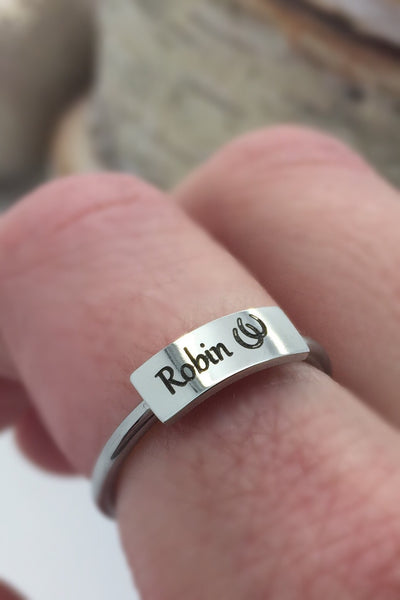 Personalized Bar Ring