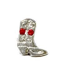 Red Cowgirl Boot Floating Charm - Stoney Creek Charms