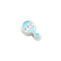Blue Baby Rattle Floating Charm - Stoney Creek Charms