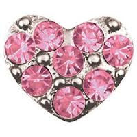 Pink heart floating locket charm - Stoney Creek Charms