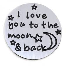 I Love You to Moon and Back Locket Plate - Stoney Creek Charms