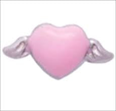 Puffy winged heart floating locket charm - Stoney Creek Charms