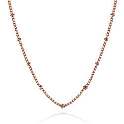20" Rose gold ball station chain