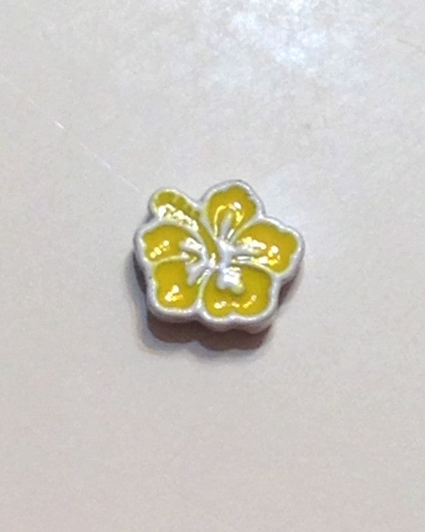 Yellow Hibiscus Floating Charm