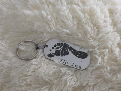 Personalized Dog Tag Keychain