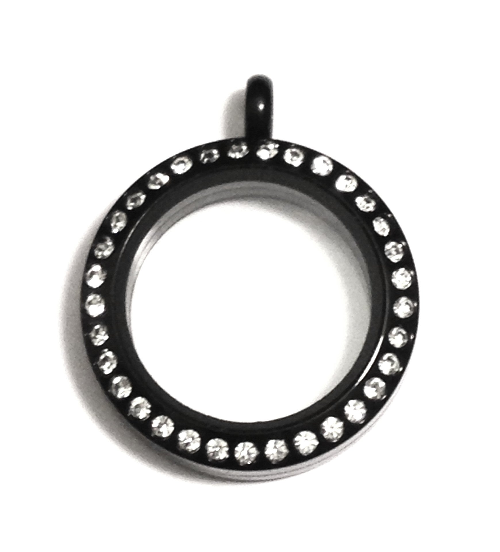 Medium 25mm Black Floating Locket - Stoney Creek Charms