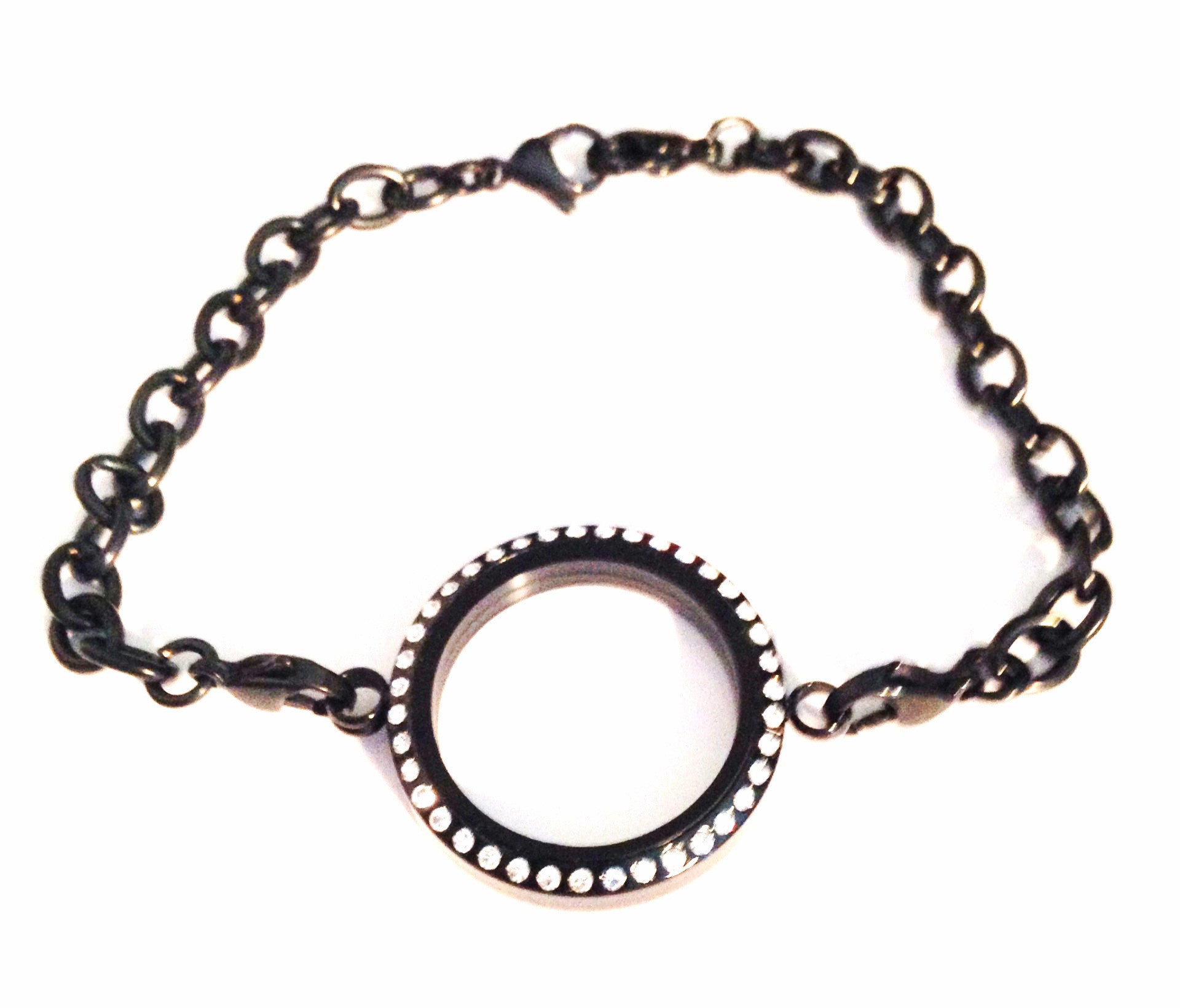 Black locket bracelet - Stoney Creek Charms