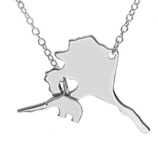 Alaska Necklace with Polar Bear - Stoney Creek Charms