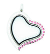 Crystal Heart Locket With Pink - Stoney Creek Charms - 1