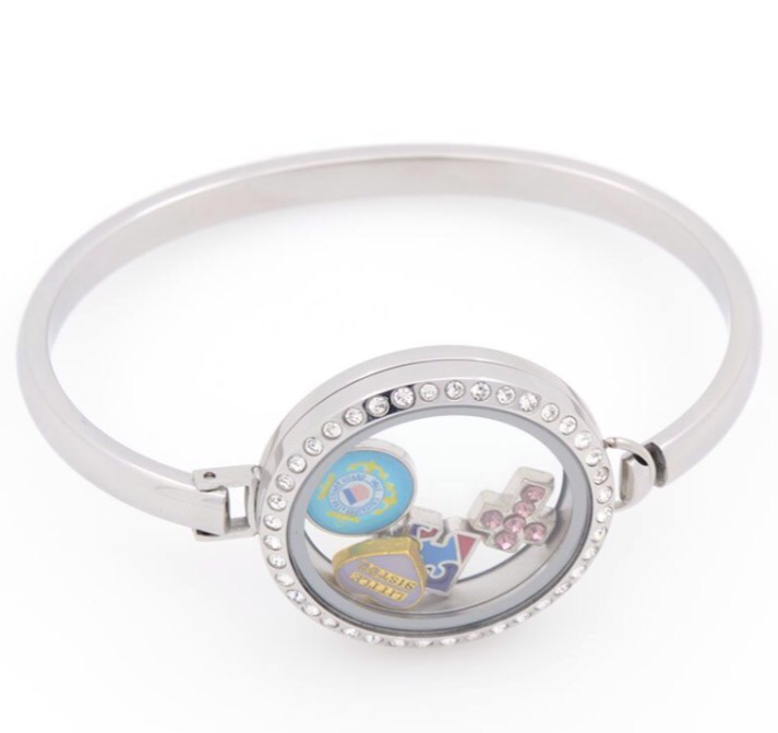 Bangle locket bracelet