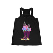 Women's Tuf Wildflower Boot Flowy Racerback Tank
