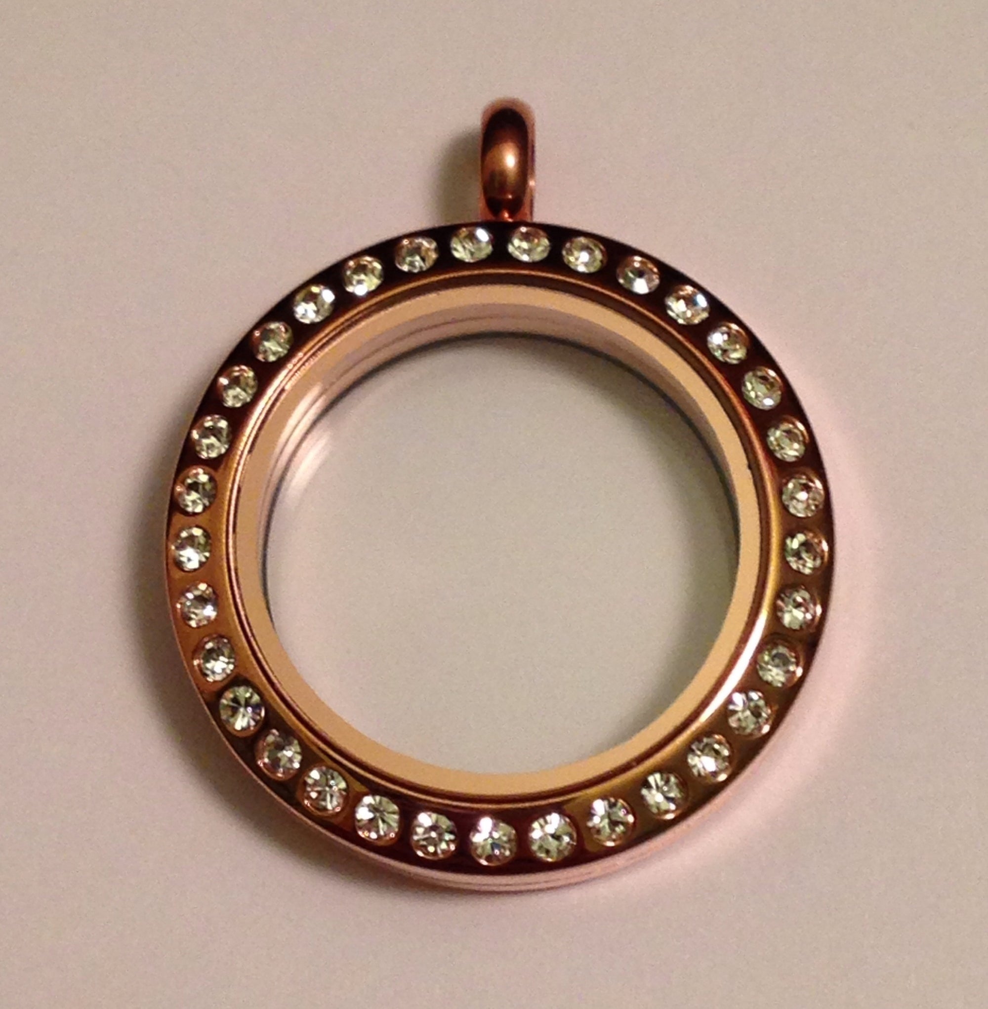 Medium Rose Gold 25mm Floating Locket - Stoney Creek Charms