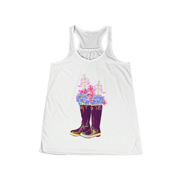 Women's Tuf Wildflower Boot Flowy Racerback Tank