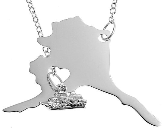 Alaska Necklace with Boat - Stoney Creek Charms