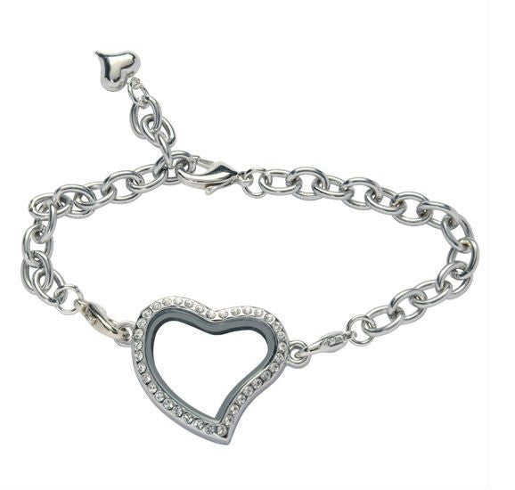 Heart Floating Locket Bracelet