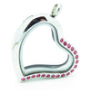 Crystal Heart Locket With Pink - Stoney Creek Charms - 3
