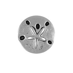 Silver sand dollar charm - Stoney Creek Charms