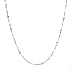 20" Silver ball station chain