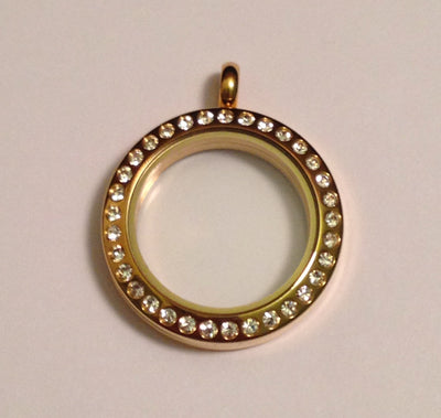 Medium 25mm Gold Floating Locket - Stoney Creek Charms - 2