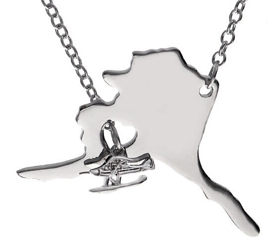 Alaska Necklace with Float Plane - Stoney Creek Charms
