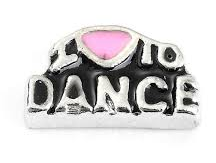 Love To Dance Floating Charm