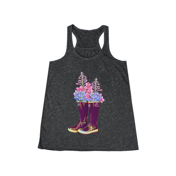 Women's Tuf Wildflower Boot Flowy Racerback Tank