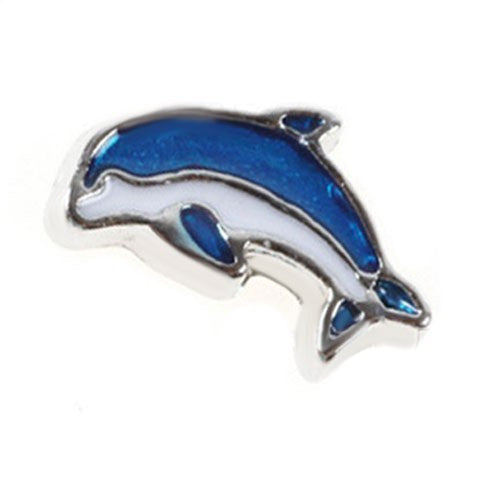 Dolphin floating locket charm