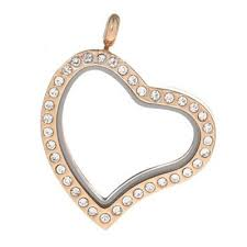 Rose gold heart floating locket