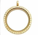 Medium 25mm Gold Floating Locket - Stoney Creek Charms - 1