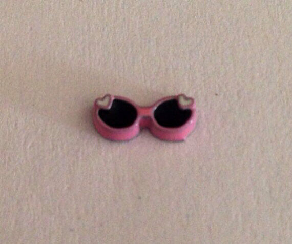 Pink sunglasses floating locket charm