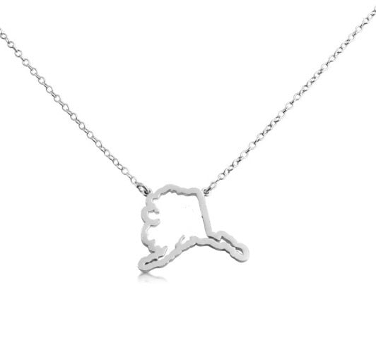 Alaska Outline Necklace