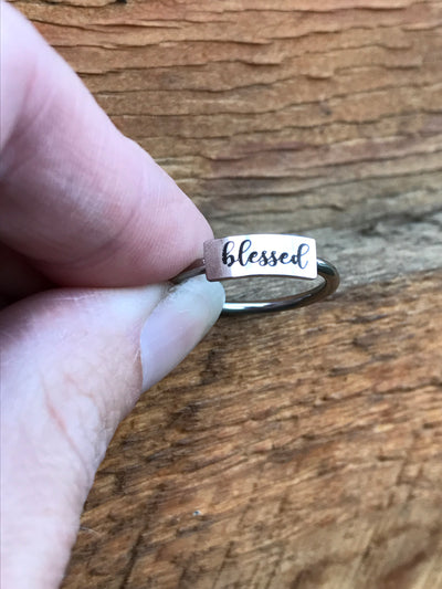 Personalized Bar Ring