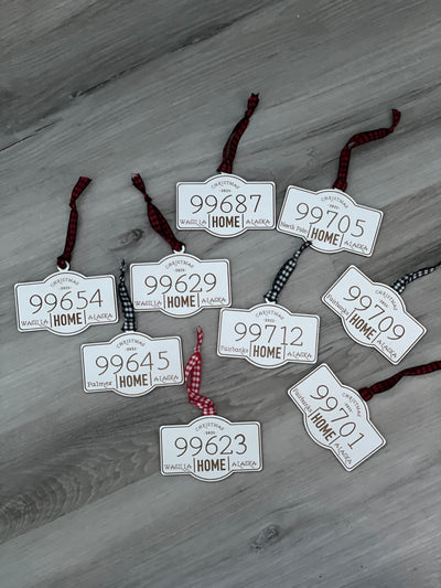 Zip Code Ornaments