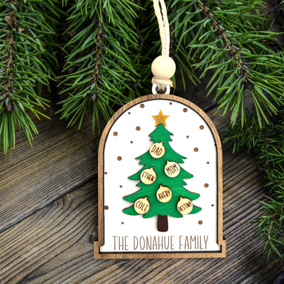 Christmas Tree Custom Family Ornament