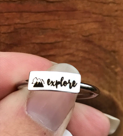 Personalized Bar Ring