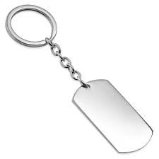 Personalized Dog Tag Keychain