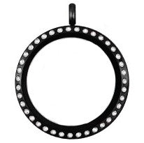 Large 30mm Black Floating Locket