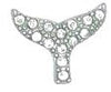 Crystal Whale Tail Charm - Stoney Creek Charms