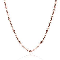 20" Rose gold ball station chain - Stoney Creek Charms